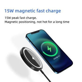 Portabil, Rapid de Încărcare Stație de Andocare Practice Magnetic de Aspirație Încărcător 15W Încărcător Wireless Pentru IPhone Xiaomi, Huawei Samsung