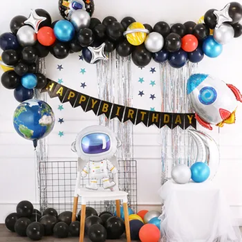 Spațiu de Partid Astronaut balon de Rachete Baloane Folie Explora Tema Petrecere Băiat Petrecere de Aniversare pentru Copii Decor Favoruri heliu globals