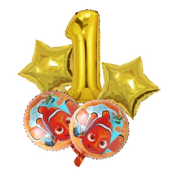 5pcs Nemo Tema Balon de Folie Lume Subacvatică Drăguț Gonflabil Clovn de Pește Mare Animal Baloane Petrecere de Aniversare pentru Copii Număr de Baloane