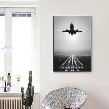 Panza Nordic Poze Decor Acasă Avionul decola Tablouri de Arta de Perete HD Printuri Creative Hotel Poster Modular Pentru Camera de zi