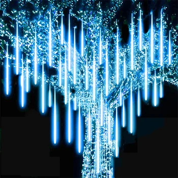 50cm 8 Tuburi Solare LED Lumini Șir Impermeabil Ploaie de Meteoriți în aer liber, vacanță de Crăciun Decorare Copac de lumină UE/SUA Plug