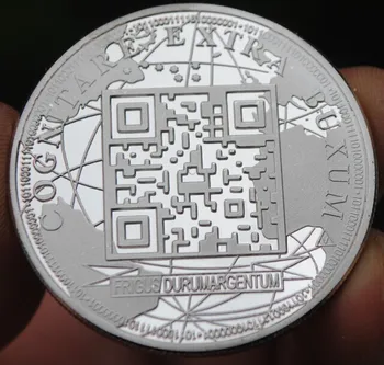Placate cu argint 1 / 4bitcoin Satoshi Nakamoto criptografie om de știință Monedă Comemorativă Insigna Medalie de Suveniruri Petrecere Suvenir