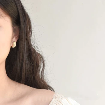 Moda Simplu Oval Opal De Aur Cercei Stud Pentru Femei Elegant Set De Accesorii Pentru Coreea Moda Bijuterii Fete De Lux Cercei
