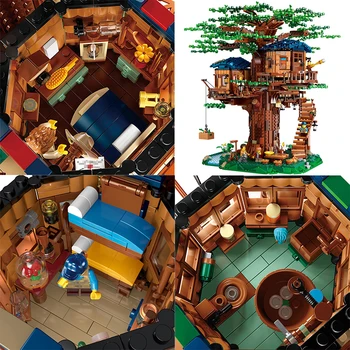DIY Patru Sezoane Copac Creator Jucărie pentru Copii Blocuri de Constructii pentru Copii Jucării Lumea Mea Blocuri de Jucărie