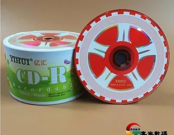 En-gros de 50 de Discuri Yihui Clasa a 700 MB 52x Masina Roata Gol Tipărite Roșu Disc CD-R