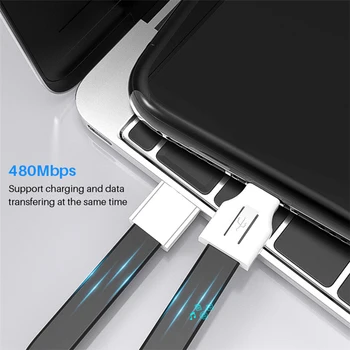 20CM Breloc Micro USB de Tip C Cablu Pentru Samsung Galaxy S20 Xiaomi mi9 de Telefoane Mobile Power Bank Portabil Scurt-C USB Încărcător Cablu