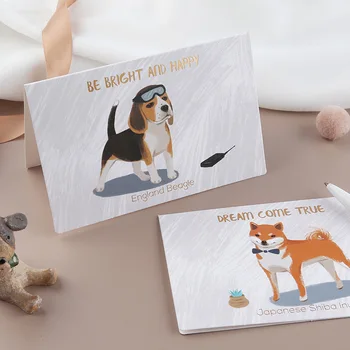 6 Stiluri Drăguț Câine Serie Felicitare Cu Plic De Design Creativ Cele Mai Bune Urări Mesaj Festival De Cadouri Universale